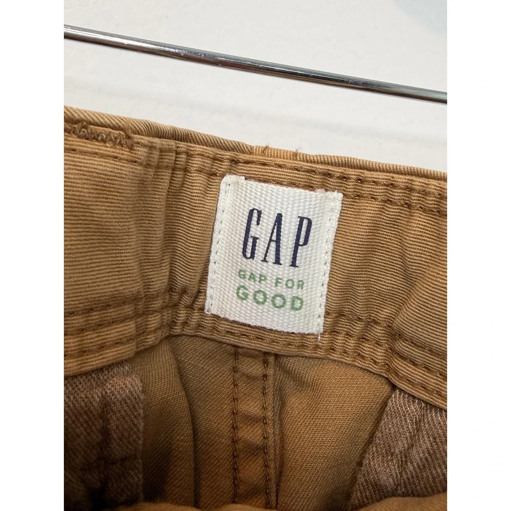 GAP‎ For Good Mens Slim Fit Chino Pants Brown Tobacco Stretch 34x32 Cotton Twill